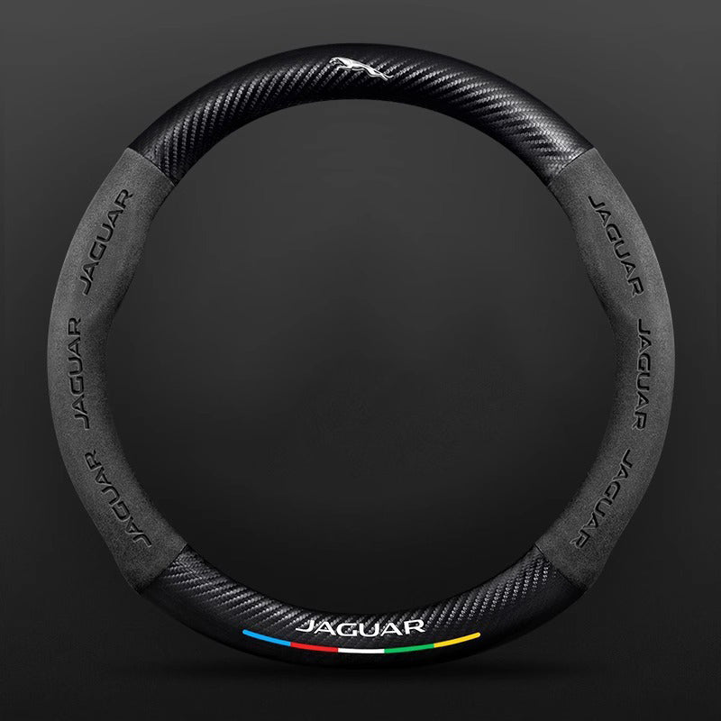 High Strength Carbon Fiber Suede Steering Wheel Cover - Anti-slip, Wear-resistant, Heat Stable, Stylish