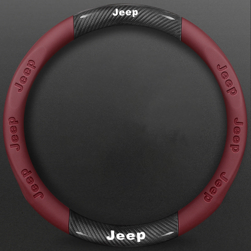 High-Density Carbon Fiber Texture Steering Wheel Cover