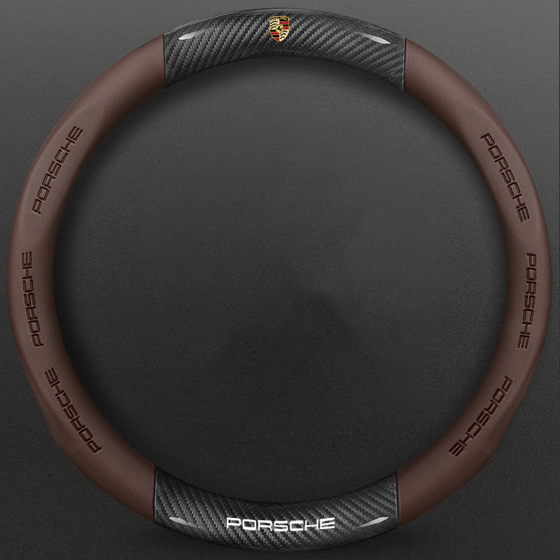 High-Density Carbon Fiber Texture Steering Wheel Cover