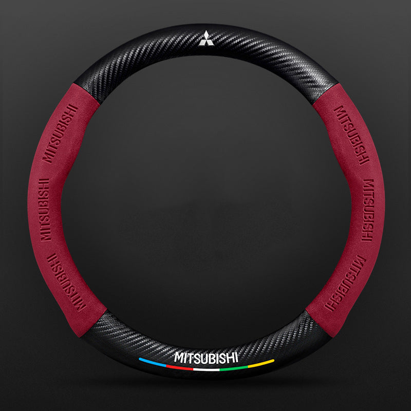 High Strength Carbon Fiber Suede Steering Wheel Cover - Anti-slip, Wear-resistant, Heat Stable, Stylish