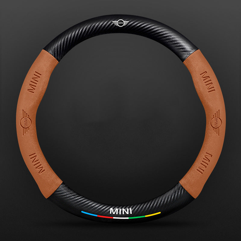 High Strength Carbon Fiber Suede Steering Wheel Cover - Anti-slip, Wear-resistant, Heat Stable, Stylish