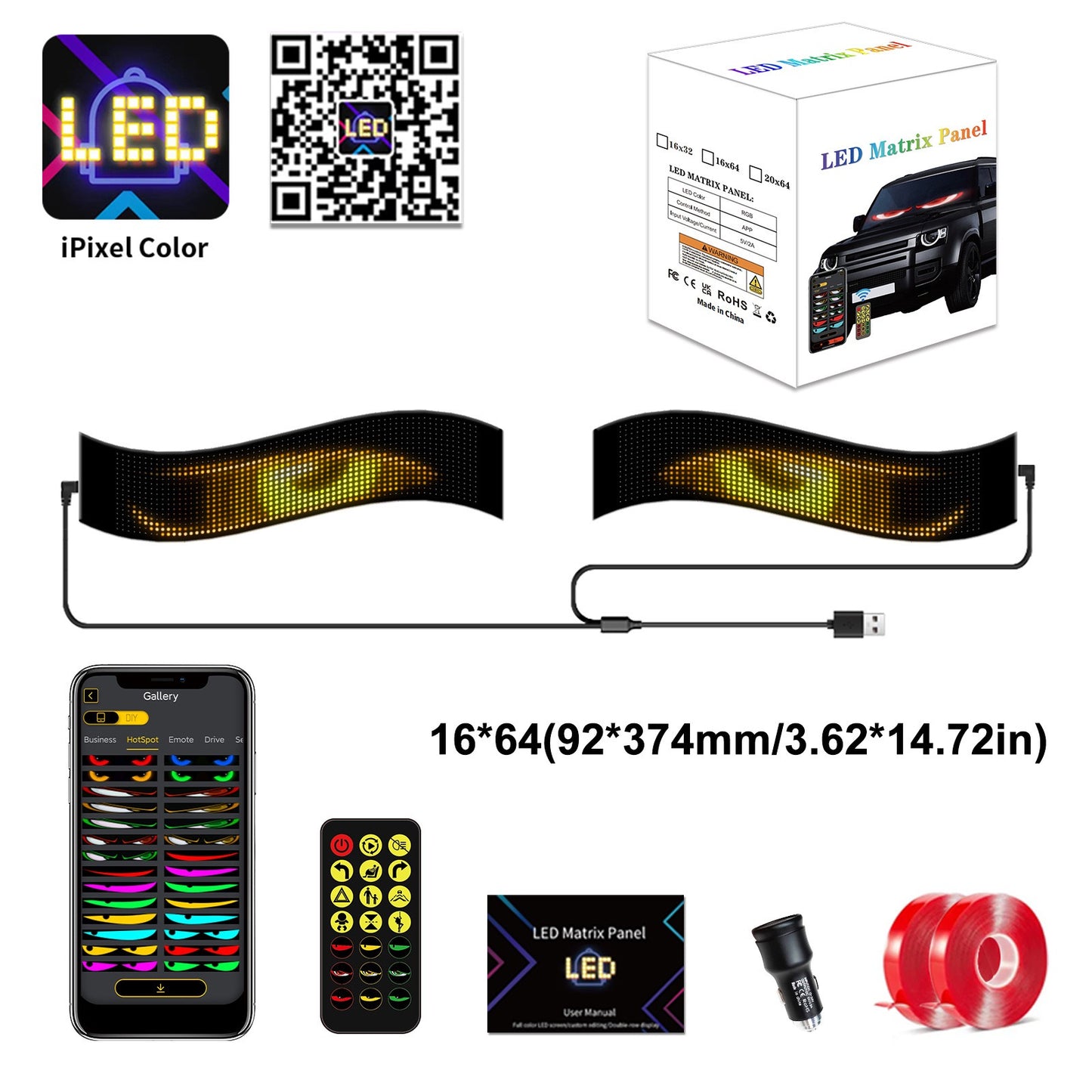 Evil Eye LED Flexible Display – Dynamic Bluetooth Lighting for Cars & Trucks