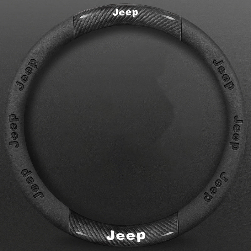 High-Density Carbon Fiber Texture Steering Wheel Cover
