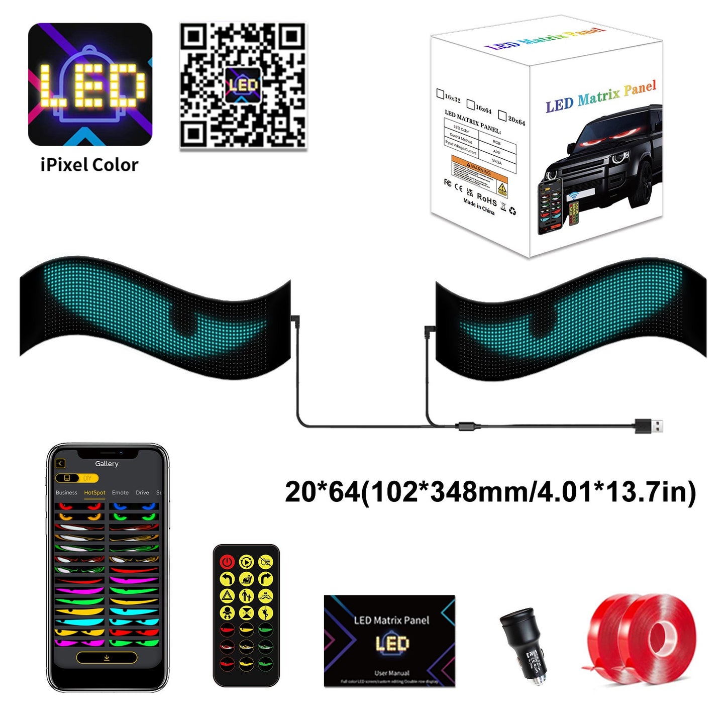 Evil Eye LED Flexible Display – Dynamic Bluetooth Lighting for Cars & Trucks