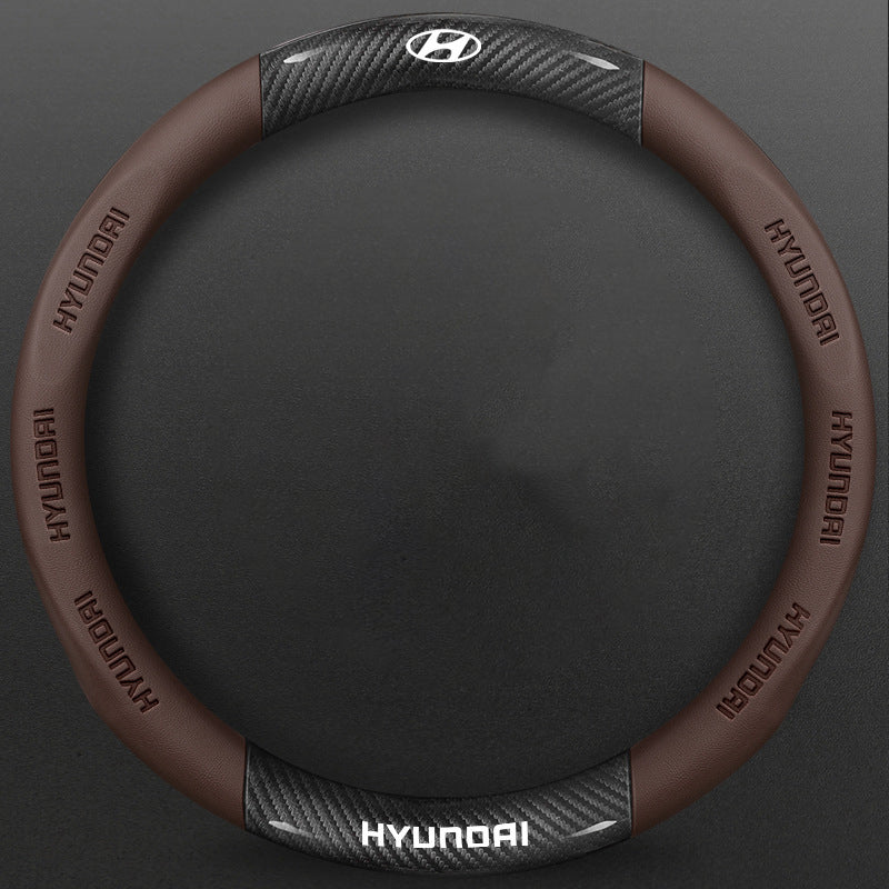 High-Density Carbon Fiber Texture Steering Wheel Cover