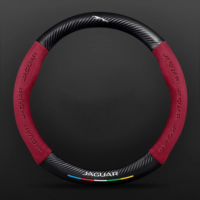 High Strength Carbon Fiber Suede Steering Wheel Cover - Anti-slip, Wear-resistant, Heat Stable, Stylish