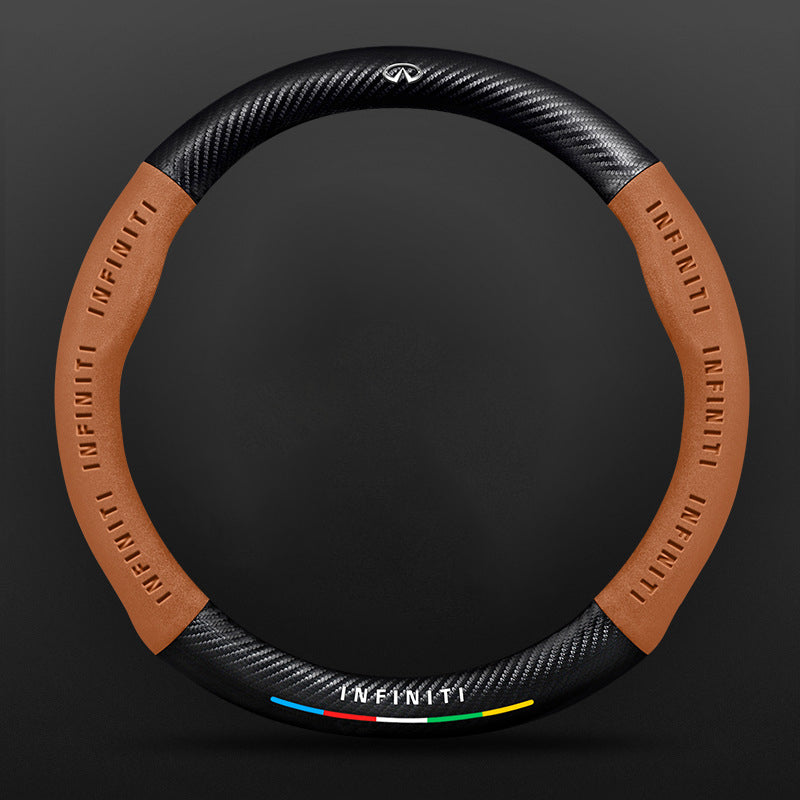 High Strength Carbon Fiber Suede Steering Wheel Cover - Anti-slip, Wear-resistant, Heat Stable, Stylish
