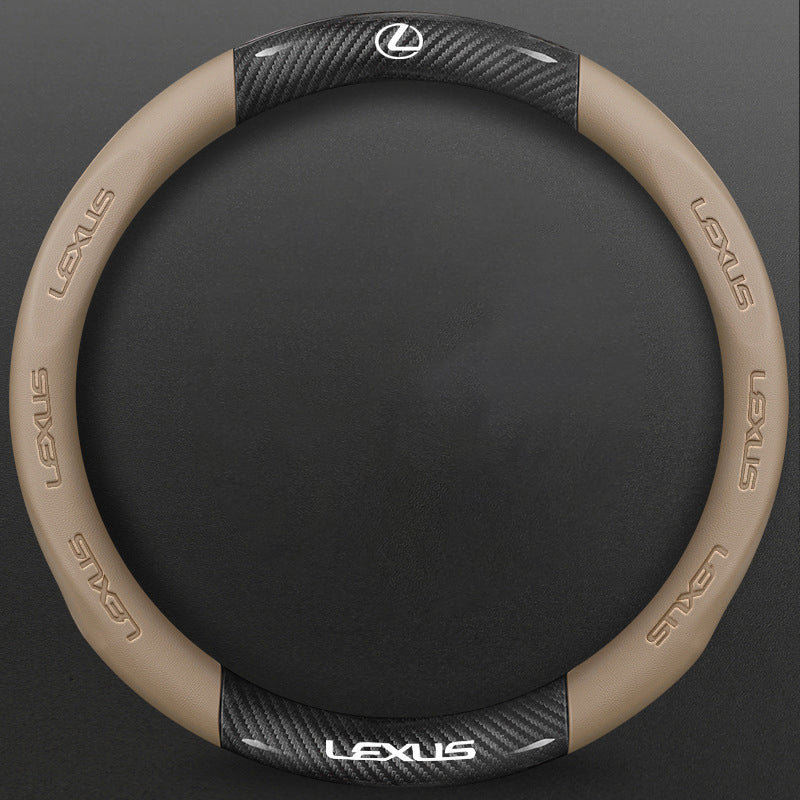 High-Density Carbon Fiber Texture Steering Wheel Cover