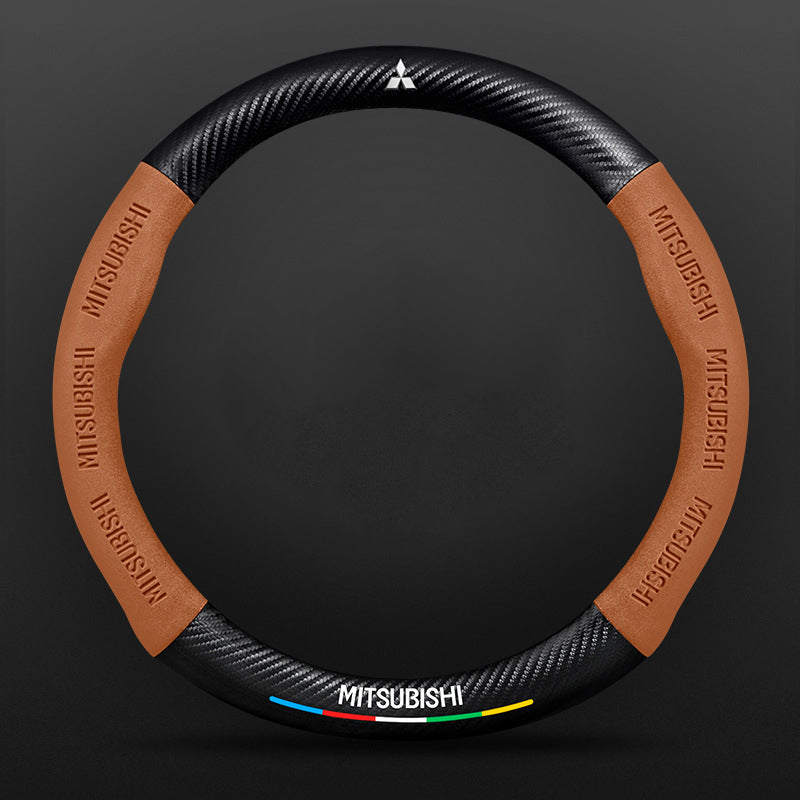 High Strength Carbon Fiber Suede Steering Wheel Cover - Anti-slip, Wear-resistant, Heat Stable, Stylish