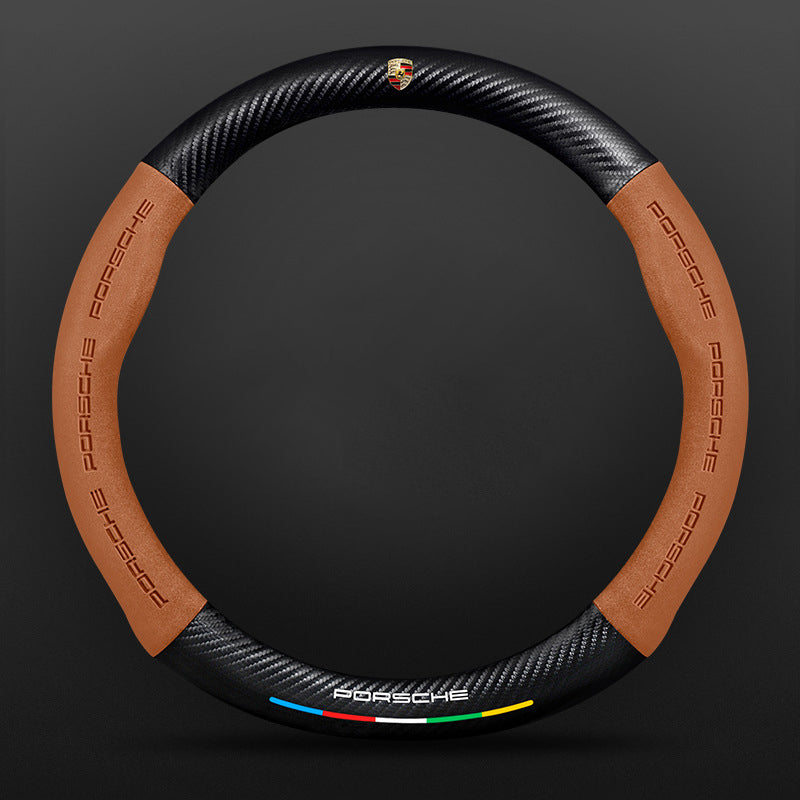 High Strength Carbon Fiber Suede Steering Wheel Cover - Anti-slip, Wear-resistant, Heat Stable, Stylish