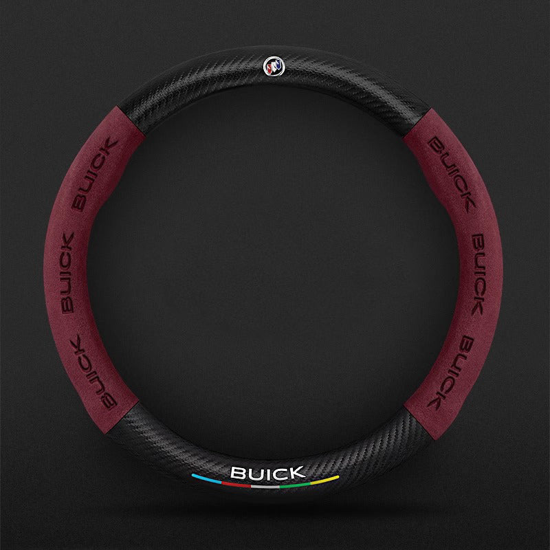 High Strength Carbon Fiber Suede Steering Wheel Cover - Anti-slip, Wear-resistant, Heat Stable, Stylish