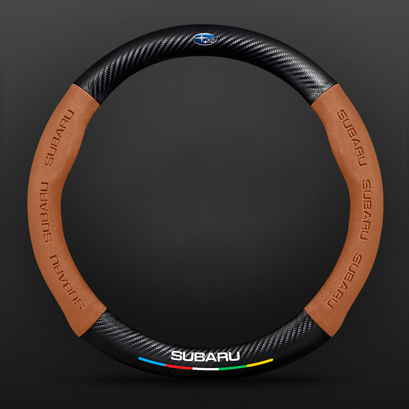 High Strength Carbon Fiber Suede Steering Wheel Cover - Anti-slip, Wear-resistant, Heat Stable, Stylish