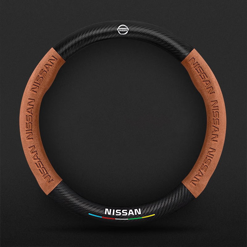 High Strength Carbon Fiber Suede Steering Wheel Cover - Anti-slip, Wear-resistant, Heat Stable, Stylish