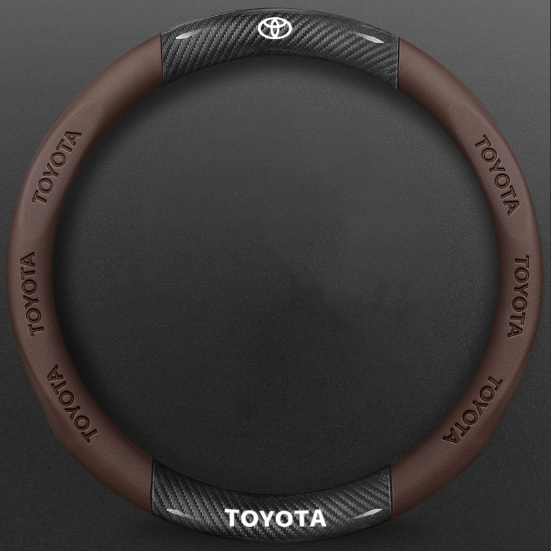 High-Density Carbon Fiber Texture Steering Wheel Cover