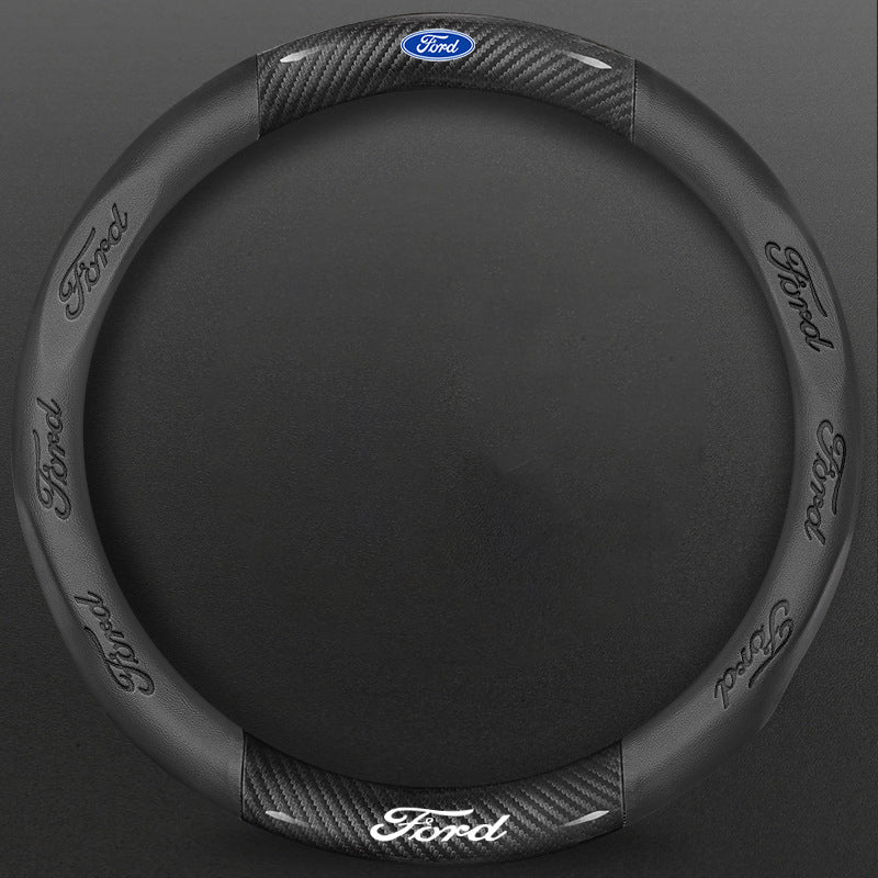High-Density Carbon Fiber Texture Steering Wheel Cover