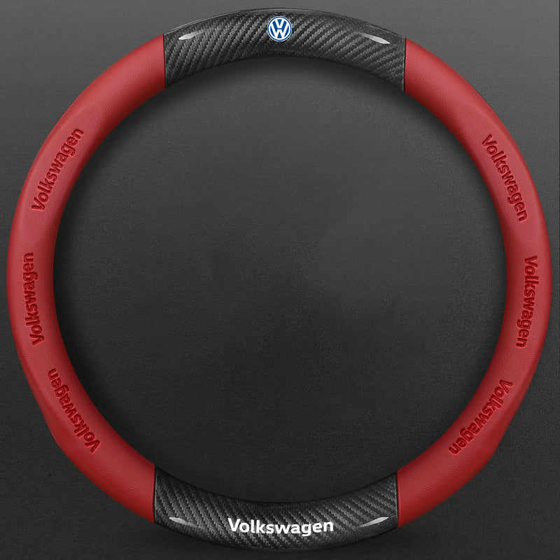 High-Density Carbon Fiber Texture Steering Wheel Cover