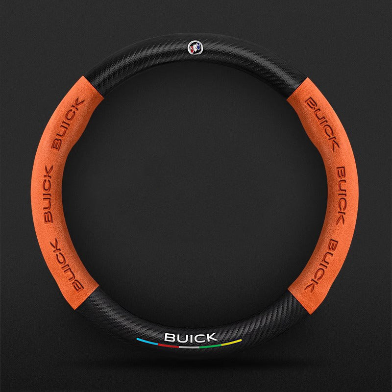 High Strength Carbon Fiber Suede Steering Wheel Cover - Anti-slip, Wear-resistant, Heat Stable, Stylish