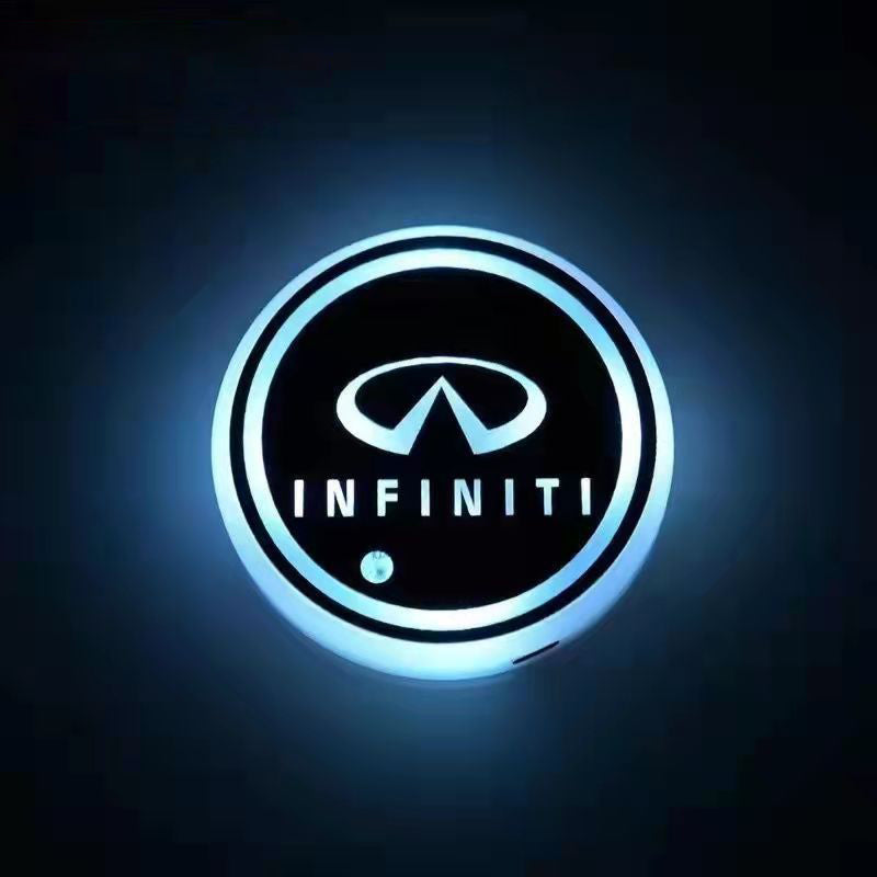 Car Cup Holder LED Coaster – 7-Color Auto Glow, USB Rechargeable, Anti-Slip, Ambient Mood Light