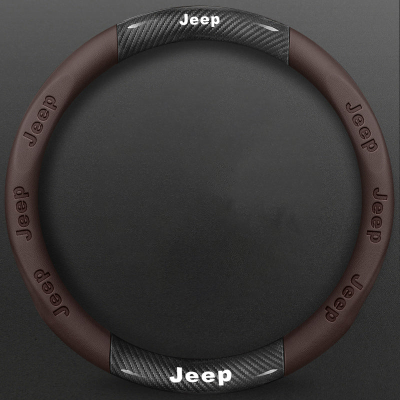 High-Density Carbon Fiber Texture Steering Wheel Cover