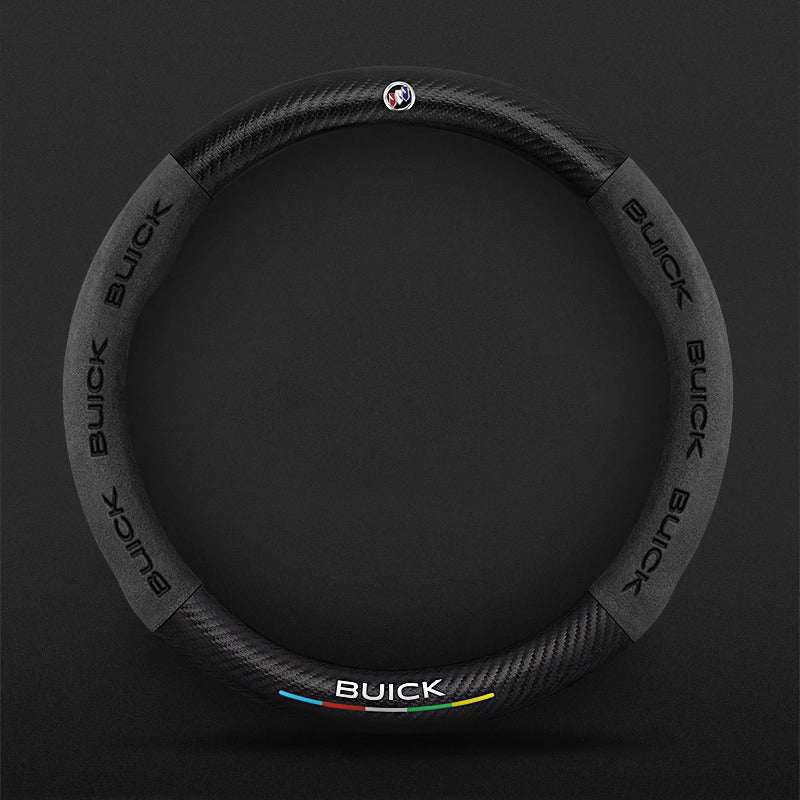 High Strength Carbon Fiber Suede Steering Wheel Cover - Anti-slip, Wear-resistant, Heat Stable, Stylish