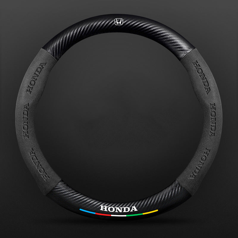 High Strength Carbon Fiber Suede Steering Wheel Cover - Anti-slip, Wear-resistant, Heat Stable, Stylish