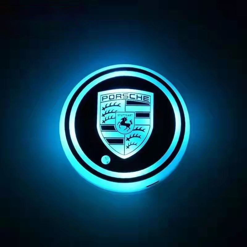 Car Cup Holder LED Coaster – 7-Color Auto Glow, USB Rechargeable, Anti-Slip, Ambient Mood Light