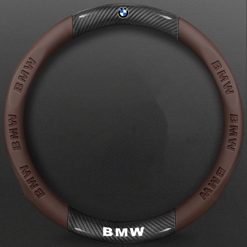 High-Density Carbon Fiber Texture Steering Wheel Cover