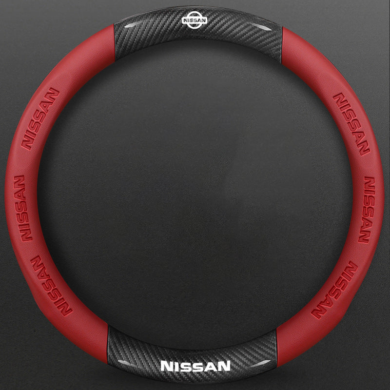 High-Density Carbon Fiber Texture Steering Wheel Cover