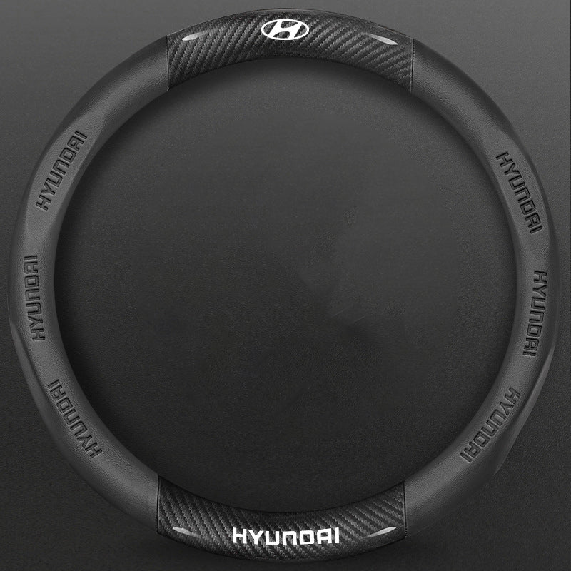 High-Density Carbon Fiber Texture Steering Wheel Cover