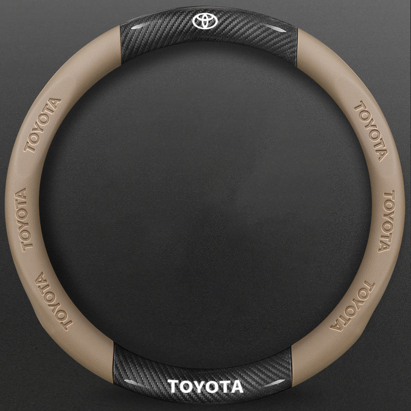 High-Density Carbon Fiber Texture Steering Wheel Cover