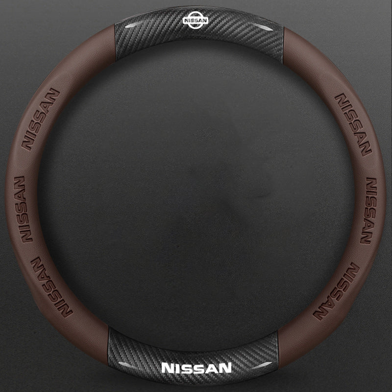 High-Density Carbon Fiber Texture Steering Wheel Cover