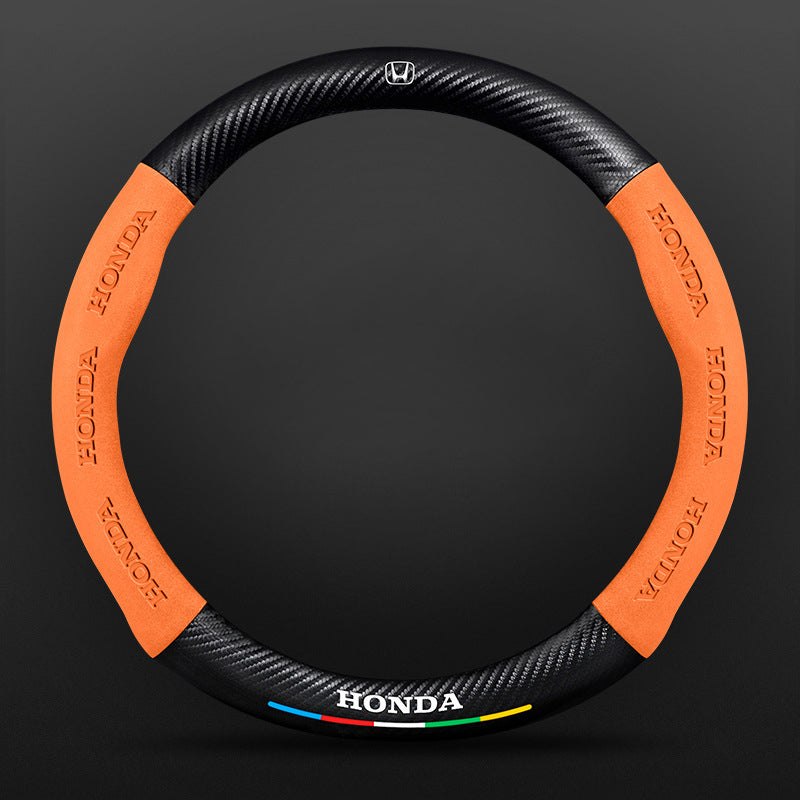 High Strength Carbon Fiber Suede Steering Wheel Cover - Anti-slip, Wear-resistant, Heat Stable, Stylish