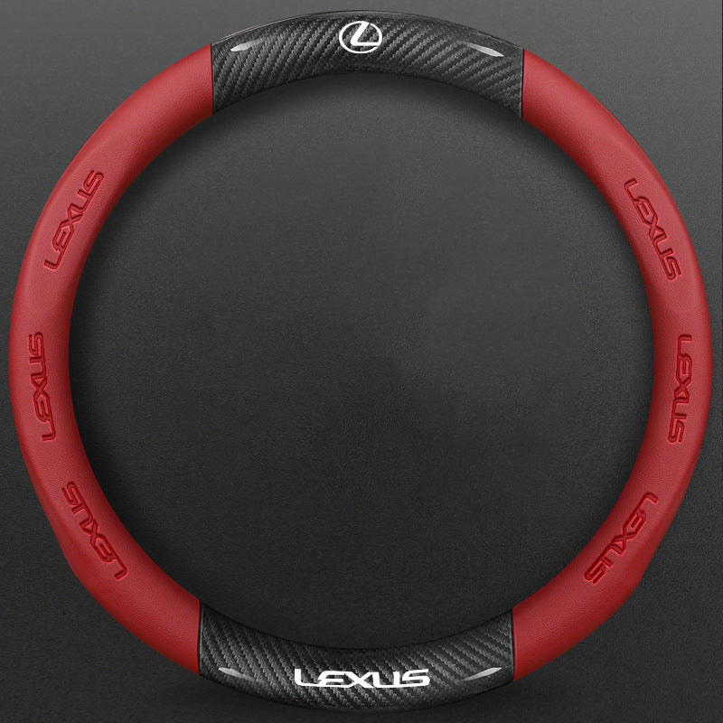 High-Density Carbon Fiber Texture Steering Wheel Cover