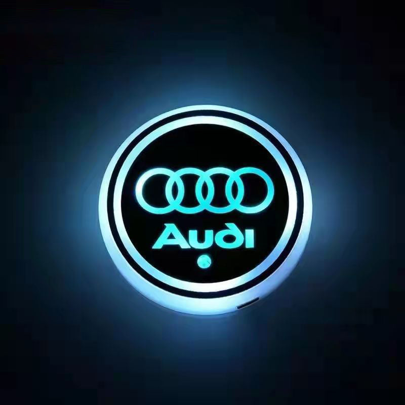 Car Cup Holder LED Coaster – 7-Color Auto Glow, USB Rechargeable, Anti-Slip, Ambient Mood Light