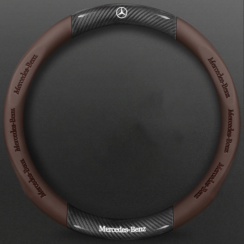 High-Density Carbon Fiber Texture Steering Wheel Cover