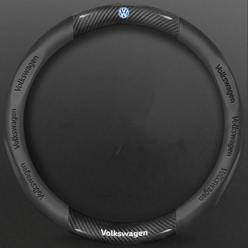 High-Density Carbon Fiber Texture Steering Wheel Cover