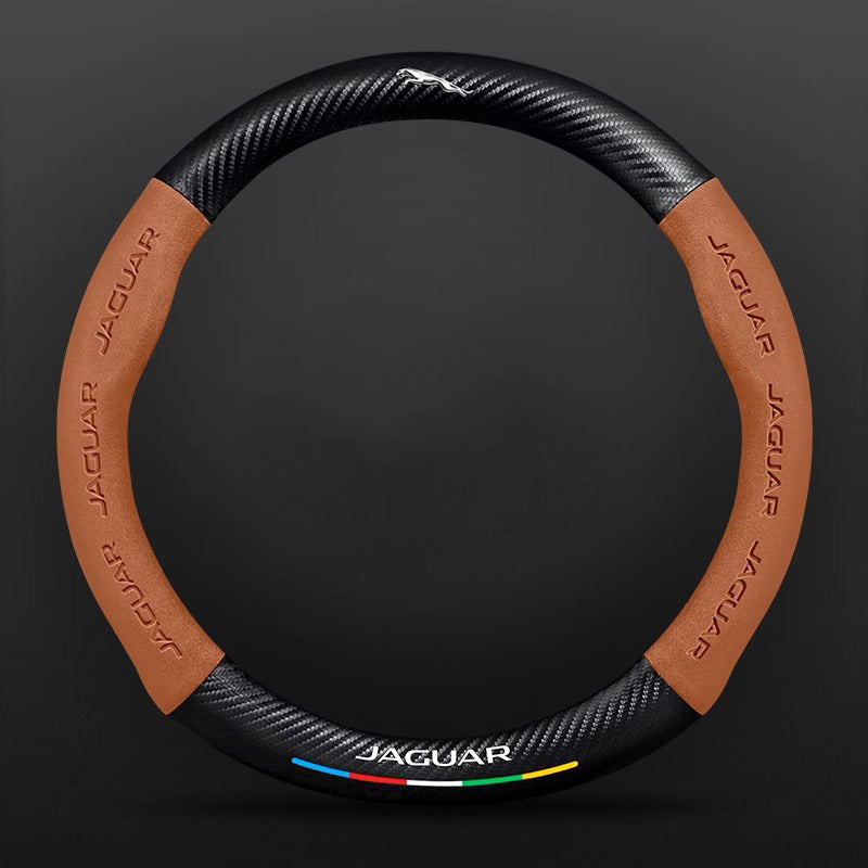 High Strength Carbon Fiber Suede Steering Wheel Cover - Anti-slip, Wear-resistant, Heat Stable, Stylish