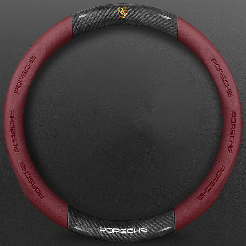 High-Density Carbon Fiber Texture Steering Wheel Cover