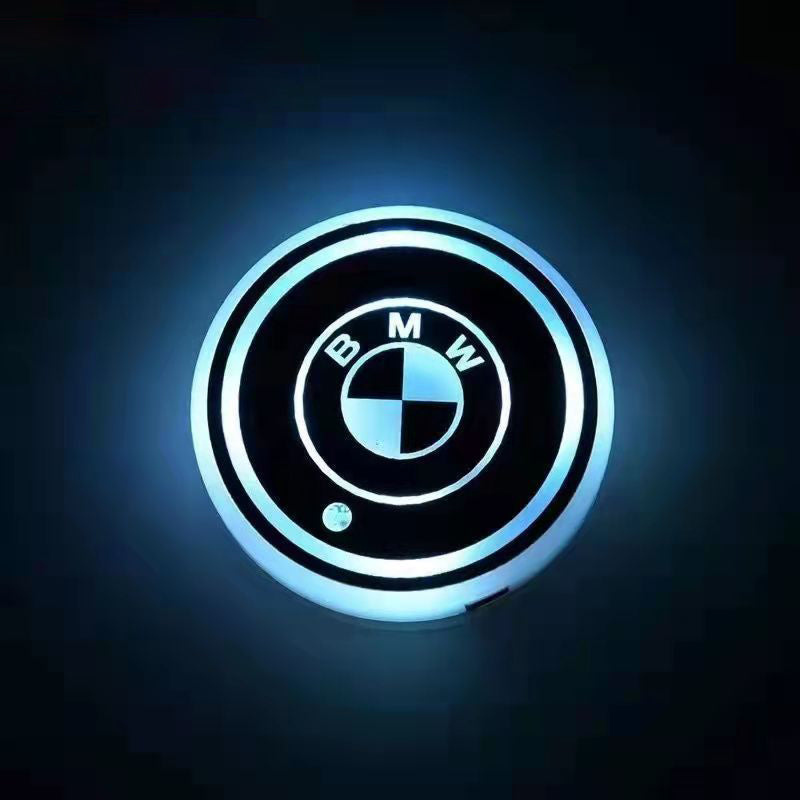 Car Cup Holder LED Coaster – 7-Color Auto Glow, USB Rechargeable, Anti-Slip, Ambient Mood Light