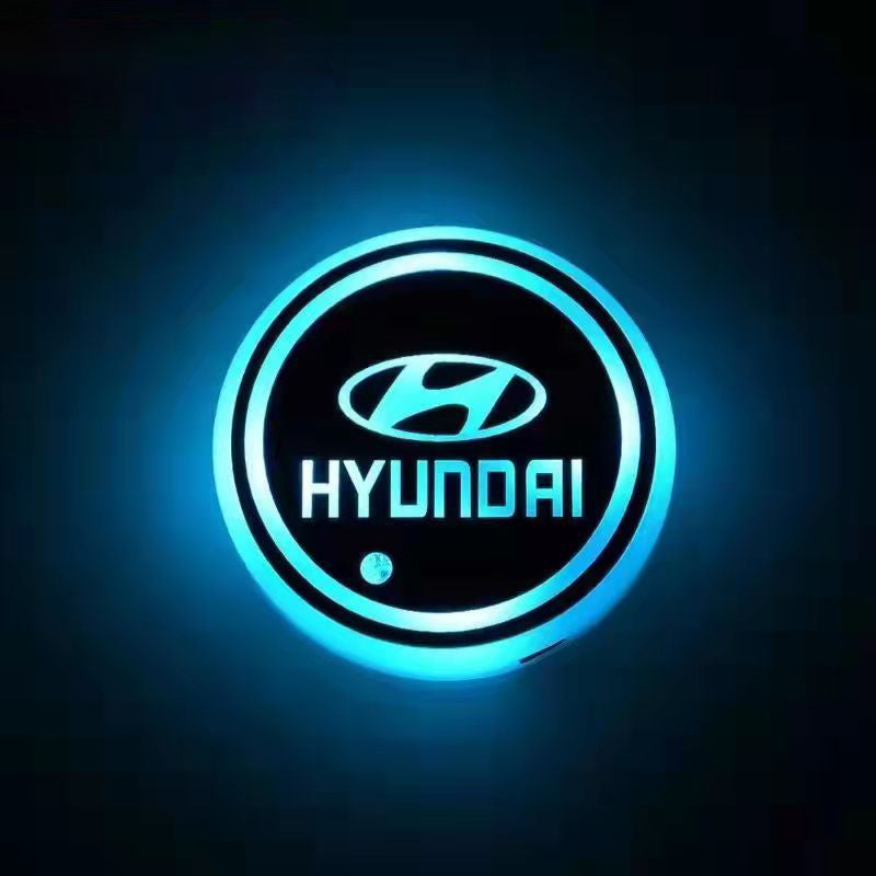 Car Cup Holder LED Coaster – 7-Color Auto Glow, USB Rechargeable, Anti-Slip, Ambient Mood Light
