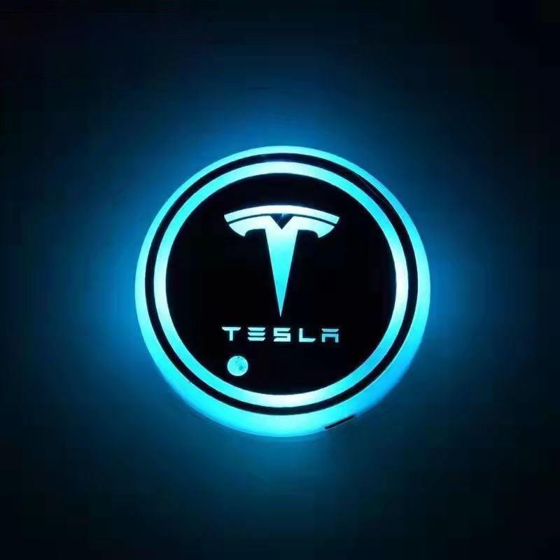Car Cup Holder LED Coaster – 7-Color Auto Glow, USB Rechargeable, Anti-Slip, Ambient Mood Light