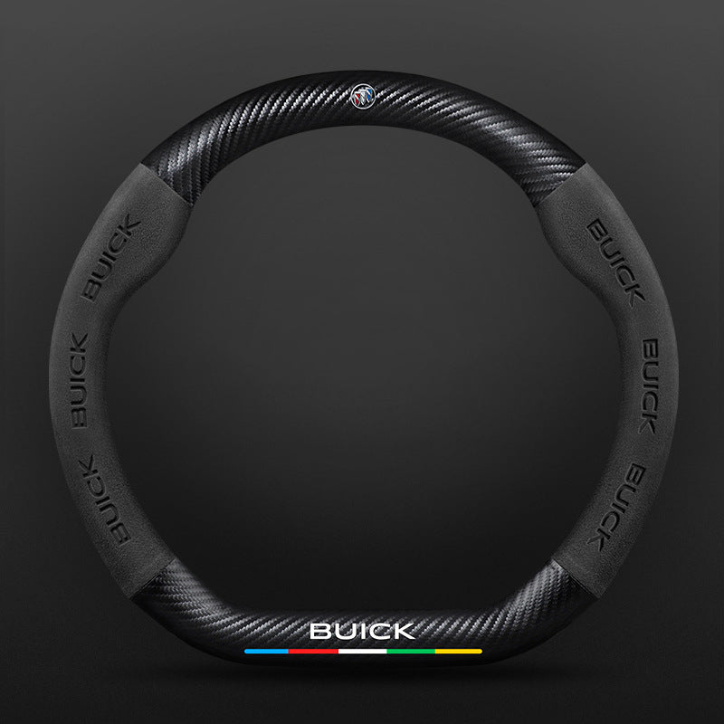 High Strength Carbon Fiber Suede Steering Wheel Cover - Anti-slip, Wear-resistant, Heat Stable, Stylish