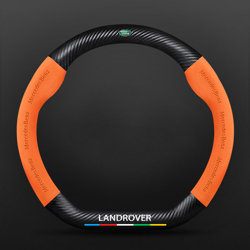High Strength Carbon Fiber Suede Steering Wheel Cover - Anti-slip, Wear-resistant, Heat Stable, Stylish