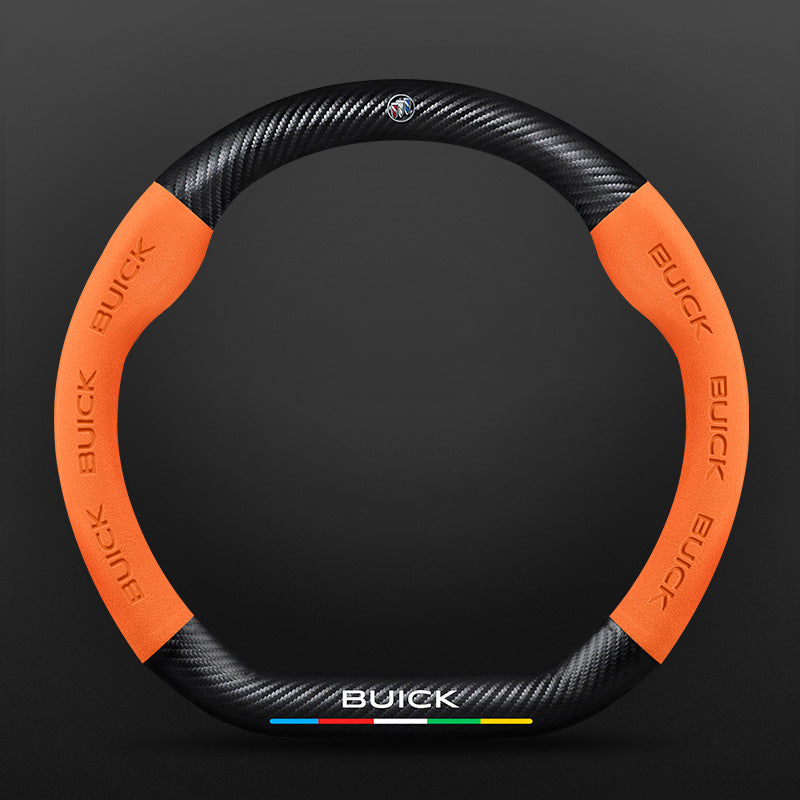 High Strength Carbon Fiber Suede Steering Wheel Cover - Anti-slip, Wear-resistant, Heat Stable, Stylish