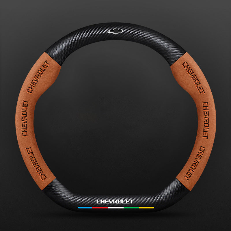High Strength Carbon Fiber Suede Steering Wheel Cover - Anti-slip, Wear-resistant, Heat Stable, Stylish