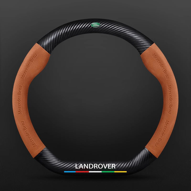 High Strength Carbon Fiber Suede Steering Wheel Cover - Anti-slip, Wear-resistant, Heat Stable, Stylish