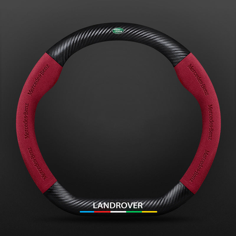High Strength Carbon Fiber Suede Steering Wheel Cover - Anti-slip, Wear-resistant, Heat Stable, Stylish
