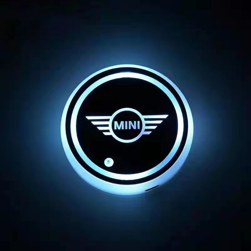 Car Cup Holder LED Coaster – 7-Color Auto Glow, USB Rechargeable, Anti-Slip, Ambient Mood Light