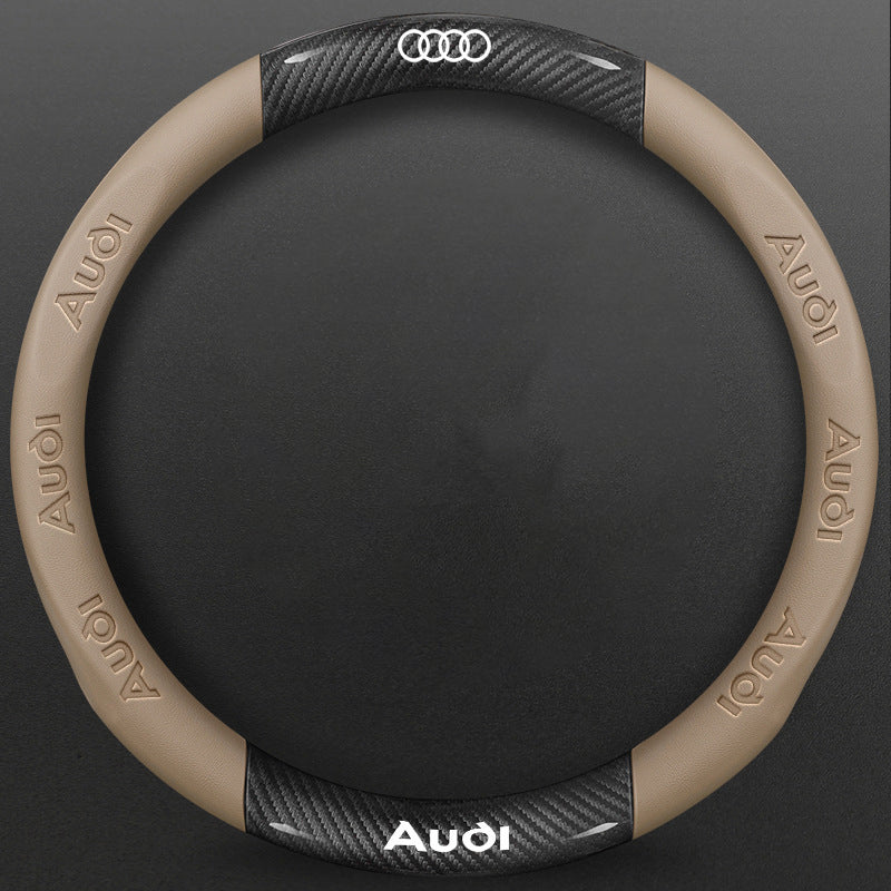 High-Density Carbon Fiber Texture Steering Wheel Cover