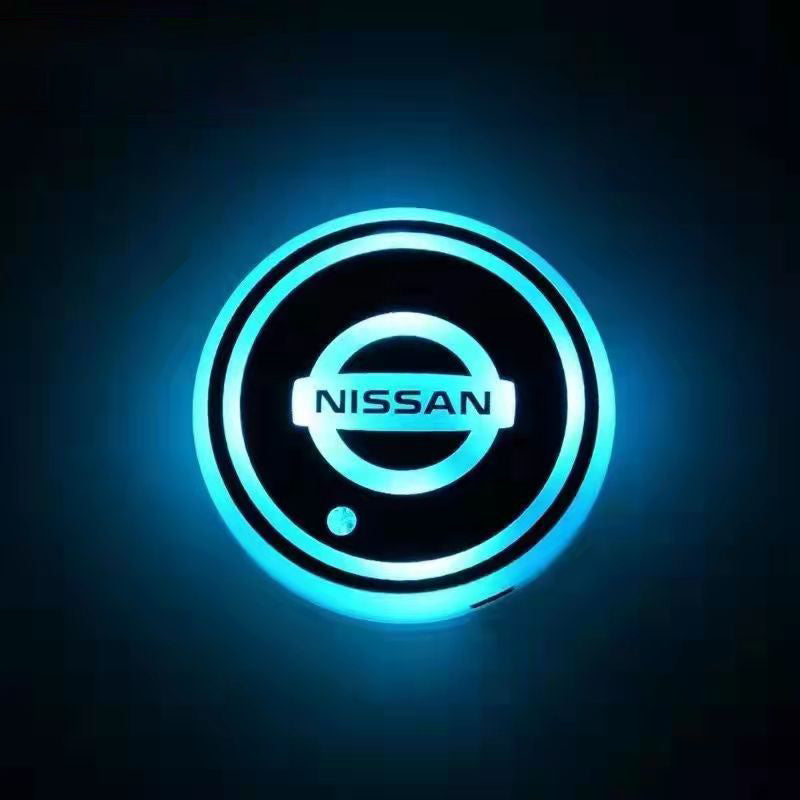 Car Cup Holder LED Coaster – 7-Color Auto Glow, USB Rechargeable, Anti-Slip, Ambient Mood Light